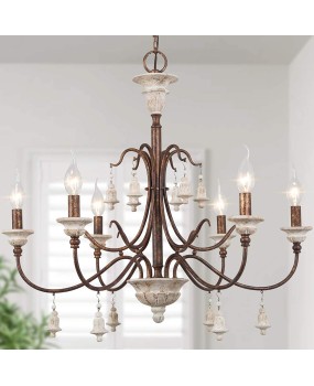 New creative American rural French old chandelier Living room Restaurant Cafe Home stay Hotel Decorative lamps