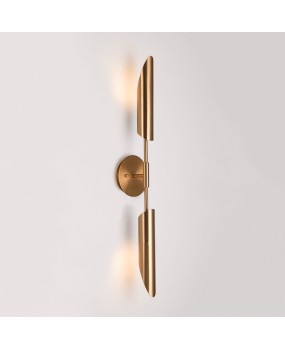 Postmodern Nordic living room, bedroom, hallway, bedside lamp, creating a metallic and personalized hallway, staircase lamp, background wall lamp