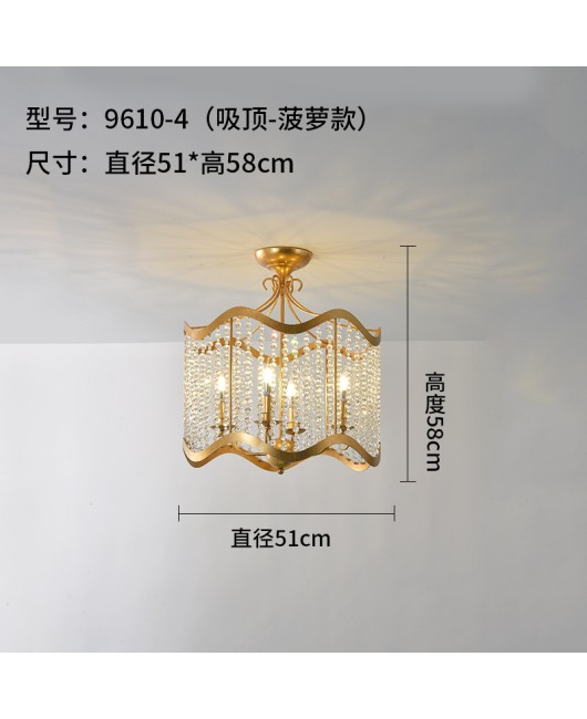 Creative American style rural hair style garden chandelier living room dining room bedroom cloakroom clothing store B&B hotel lamps