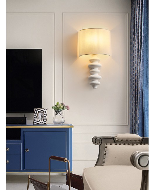 】Decorative living room wall lamps, study bedside lamps, spiral solid wood American bedroom corridor lamps, retro style