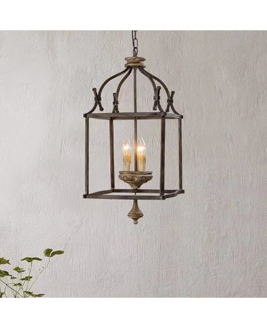 Creative designer's wrought iron chandelier, entrance hallway, restaurant, coffee shop, western restaurant, bedroom, personalized retro lighting fixtures