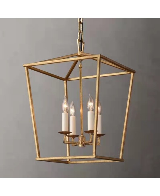 Cross border exclusive for American style countryside vintage antique wrought iron chandeliers, living rooms, restaurants, homestays, hotels, lighting fixtures