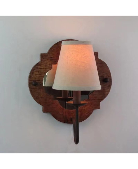 Creative American rural wood framed wall lamp living room dining room bedroom home stay corridor clothing store decorative lamps