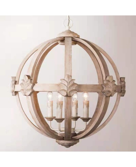 Cross border exclusive American style rural wooden pendant lights, living rooms, dining rooms, bedrooms, stairwells, clothing stores, and decorative lighting fixtures