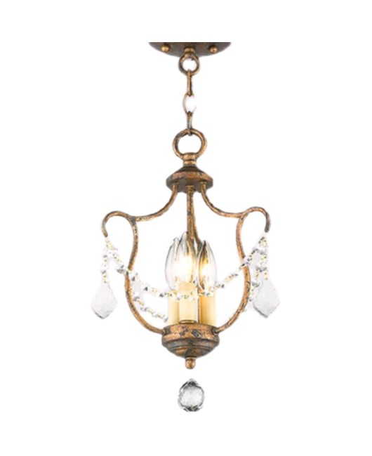 French restaurant crystal chandelier, American retro entrance light, bar counter three head chandelier, dining room villa designer lighting fixtures