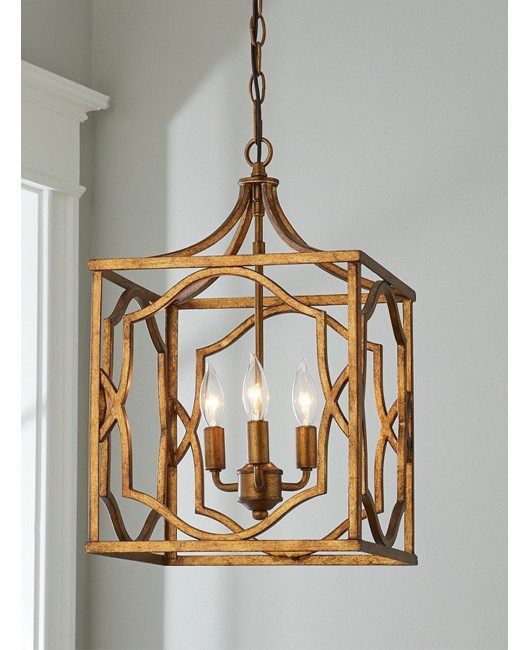 American style wrought iron retro pendant lights, restaurant lights, homestay model rooms, clothing stores, corridors, entrance decorations, lighting fixtures, living room