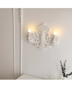 French gypsum wall lamp, light luxury European style luxurious aisle lamp, retro art cream style living room bedroom bedside wall lamp