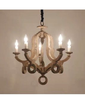 Creative American rural French solid wood used chandelier living room dining room hallway home stay lamps