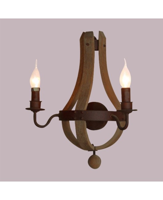 Cross border dedicated to creative American rural wooden wall lamp, living room, dining room, corridor, staircase, industrial style lamp