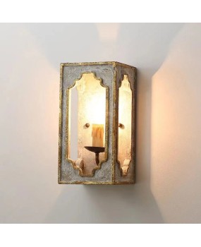 American style rural wooden wall lamp, French retro vintage vintage, used for living room, dining room, bedroom, corridor, bedroom lighting fixtures