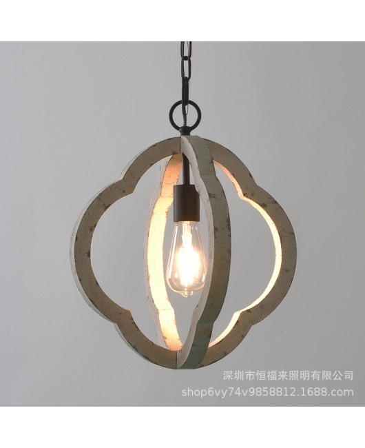 Cross border exclusive American style rural wooden pendant lights, restaurant corridors, dining bars, bar counters, stairwells, and decorative lighting fixtures