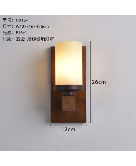 Cross border exclusive American style rural solid wood wall lamps for living rooms, dining rooms, bedrooms, corridors, stairwells, cloakrooms, wooden wall lamps