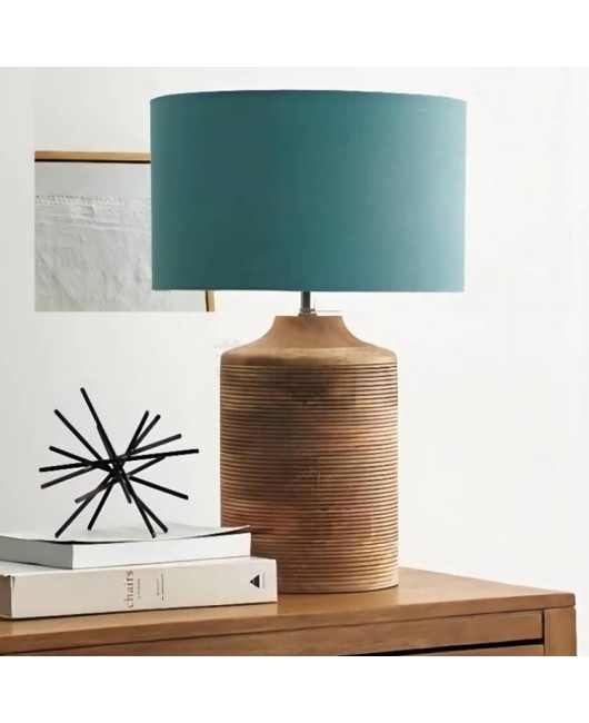 Wabi Sabi style minimalist retro wooden art bedside warm bedroom small table lamp living room study model room decorative table lamp