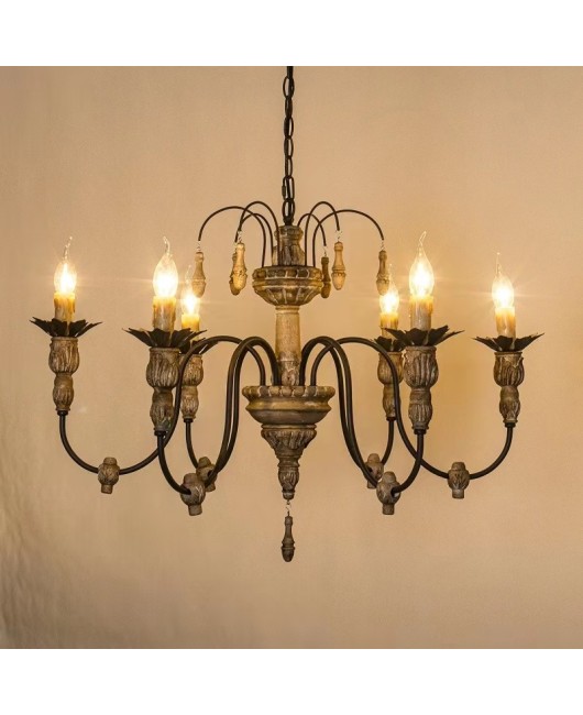 American countryside retro vintage vintage creative French chandelier living room dining room bedroom coffee shop Western restaurant villa lighting