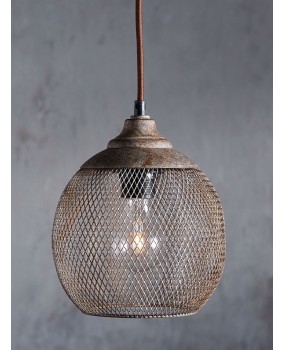 American retro industrial style single head iron mesh pendant light, creative restaurant light, living room combination light, designer lighting fixtures