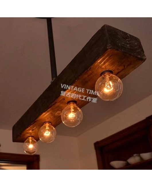 American countryside creative minimalist wooden lighting bar restaurant coffee shop western restaurant cross-border export lighting