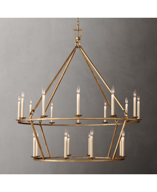 American style minimalist retro wrought iron chandelier, restaurant art lighting fixtures, living room lights, villa corridors, entrance hall lights, designer