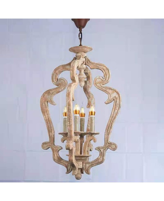 American style countryside French solid wood vintage vintage antique chandelier living room dining room bedroom clothing store homestay chandelier