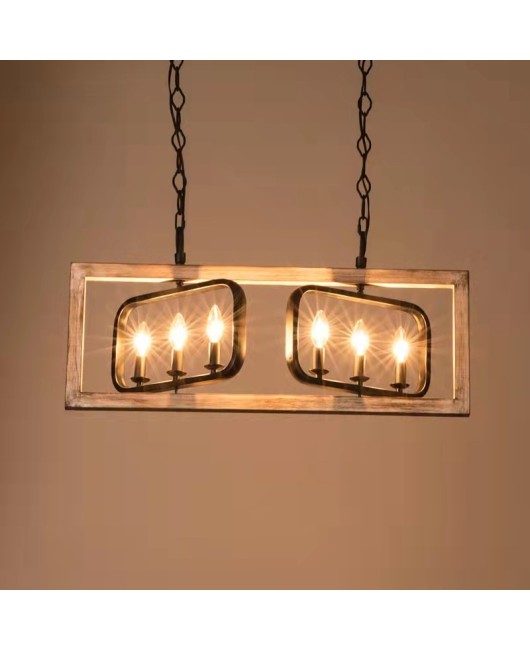 Cross border exclusive creative American rural solid wood chandelier restaurant bar booth Nordic personalized chandelier