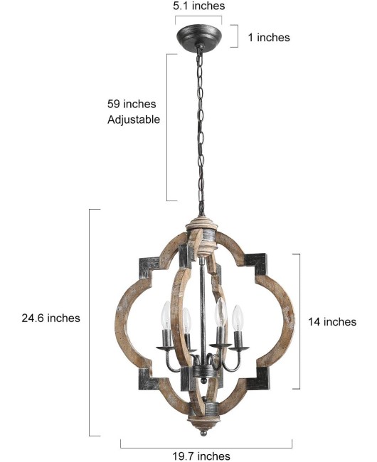 Cross border exclusive creative American rural French solid wood chandelier restaurant study living room home stay retro old chandelier