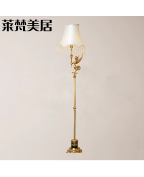 French countryside full copper floor lamp luxurious retro creative European palace villa living room angel study decoration