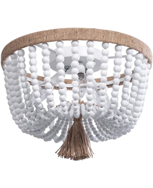 Cross border exclusive American style Bohemian wooden bead ceiling light for bedrooms, cloakrooms, corridors, and entrances