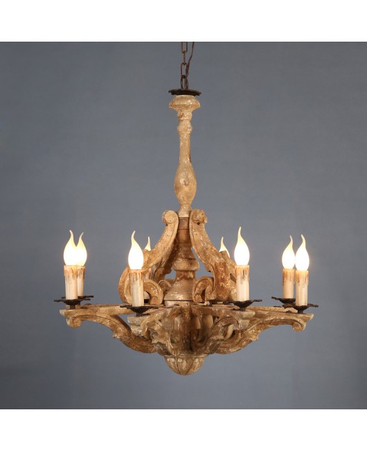 Export creativity American rural French retro wood chandelier living room dining room bedroom villa hotel chandelier