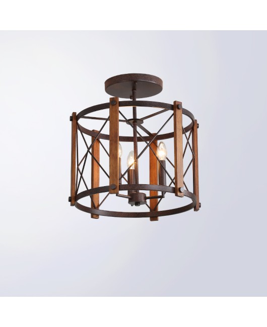 Cross border exclusive American style rural wooden pendant lights, living room, dining room, bedroom, foyer, corridor, ceiling lights