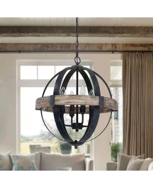 Cross border exclusive for American style countryside vintage antique chandeliers, living rooms, dining rooms, bedrooms, corridors, homestays, restaurants, solid wood chandeliers