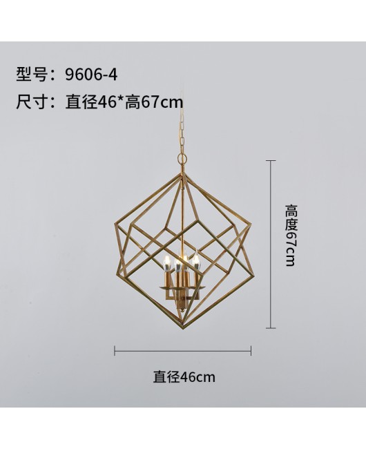 American countryside vintage antique wrought iron pendant light, living room dining room bedroom pendant light, wrought iron minimalist exit pendant light