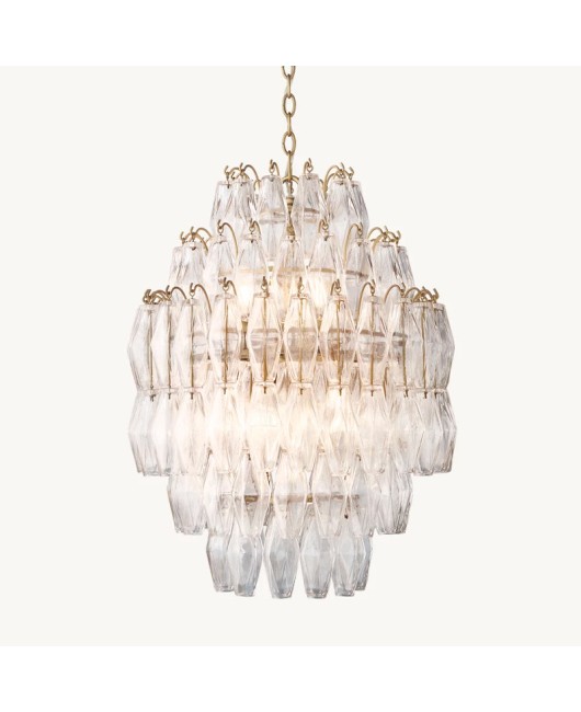 French retro glass pendant light, simple and atmospheric, creative designer, American living room, dining room, bedroom, room master light