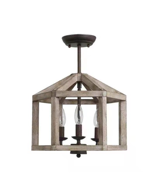 Cross border exclusive use of American style rural wood for antique wooden chandeliers, dining halls, bedrooms, study rooms, entrances, kitchen islands, lighting fixtures