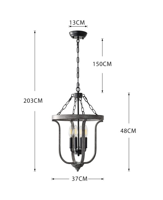 American style countryside minimalist creative chandelier corridor restaurant bar entrance dressing room retro wrought iron personalized lighting fixtures