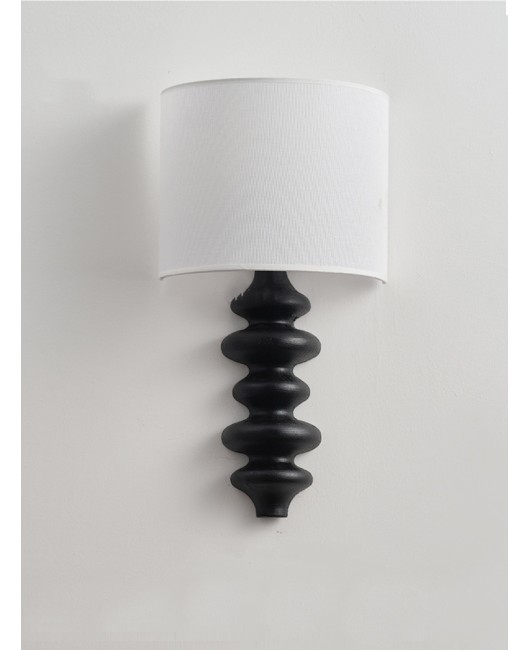 】Decorative living room wall lamps, study bedside lamps, spiral solid wood American bedroom corridor lamps, retro style