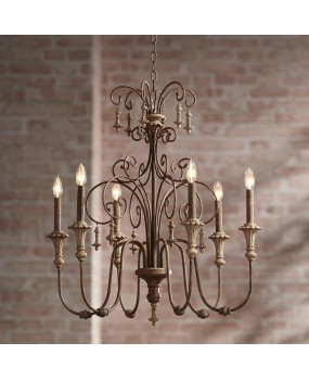 American retro nostalgic chandelier, wrought iron antique restaurant, living room, bedroom chandelier, Nordic creative light luxury decoration chandelier