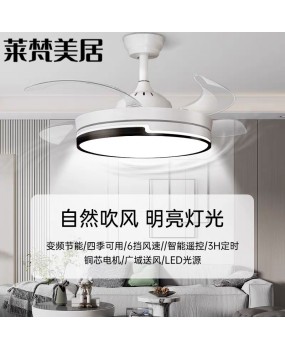 Invisible Fan Lamp Living Room Fan Leaf Dining Room Ceiling Fan Lamp Home Integrated Pendant Light 2024 New Electric Fan Lamp TT