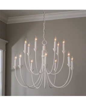 American style minimalist wrought iron chandelier, French retro atmospheric creative designer, internet famous restaurant, living room, bedroom, room