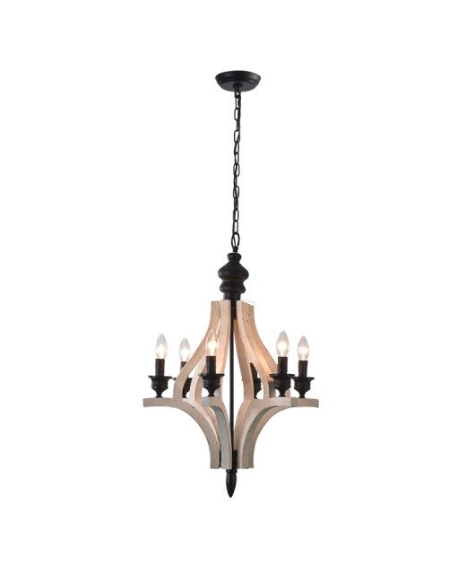 Cross border exclusive American style countryside French countryside solid wood chandelier, living room, dining room, bedroom, corridor, homestay wooden chandelier