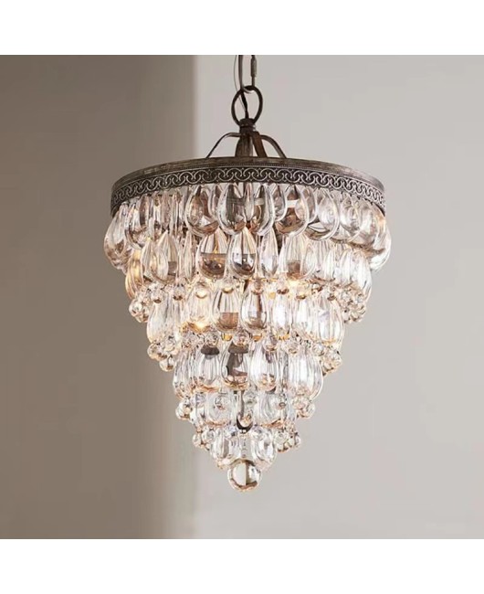 Creative French Grape Crystal Pendant, American Country Vintage Pendant, Living Room Bedroom Corridor Bar Restaurant Lighting