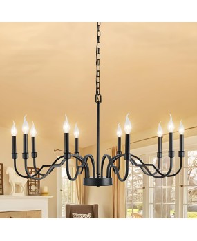 American countryside minimalist wrought iron chandelier, living room, dining room, bedroom, cloakroom, staircase, homestay, hotel, clothing store, lighting fixtures