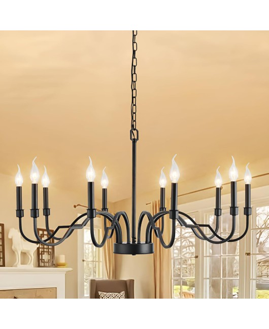 American countryside minimalist wrought iron chandelier, living room, dining room, bedroom, cloakroom, staircase, homestay, hotel, clothing store, lighting fixtures