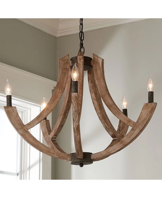 American style rural branch chandelier, living room restaurant, homestay, retro style lighting, wabi sabi style personalized bedroom wooden art lighting