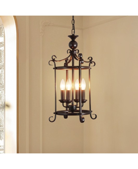 American restaurant chandelier, birdcage, candle holder, staircase, entrance hall, hallway, sunroom lamp, candle, French retro living room