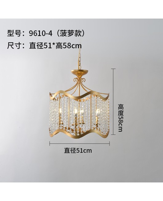 Creative American style rural hair style garden chandelier living room dining room bedroom cloakroom clothing store B&B hotel lamps