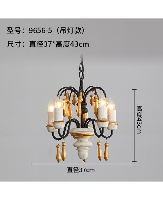 RH American style wine cabinet lamp French wooden pendant lamp Restaurant living room corridor wine cabinet decorative lighting fixture