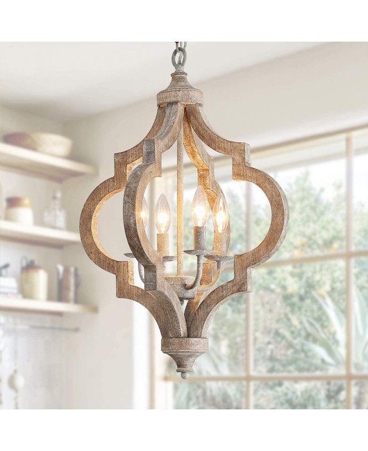 Cross border exclusive American style rural house style solid wood chandelier, living room, dining room, bedroom, foyer, personalized creative chandelier