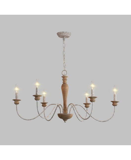 Creative and minimalist American countryside wooden chandelier, French style living room, dining room, bedroom, homestay, coffee shop, clothing store, lighting fixtures