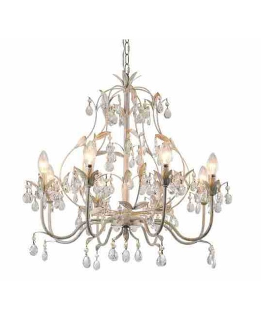 American countryside French countryside wrought iron crystal chandelier living room dining room bedroom clothing store decorative lighting fixtures