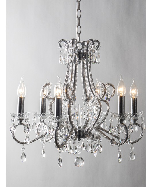 French retro crystal chandelier, American creative designer, living room light, dining room bedroom main light, homestay lighting