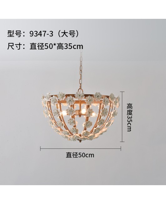 Creative American rural Nordic modern simple ceramic pendant lamp living room dining room bedroom princess room lamps